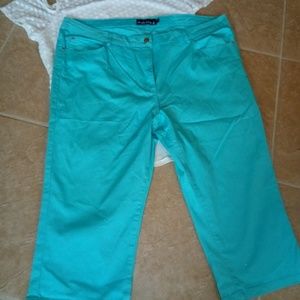 NWOT/Turquoise capris